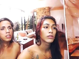 Shemale Nymph Masturbates On Camera
