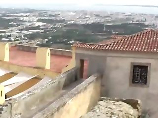 Fledgling Decadent Teenager Gets Gigantic Facial Cumshot In The Ancient Castle